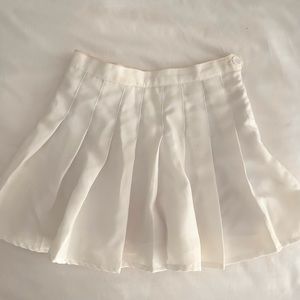 Classic white tennis skirt